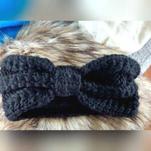 Black Knit Winter Headband